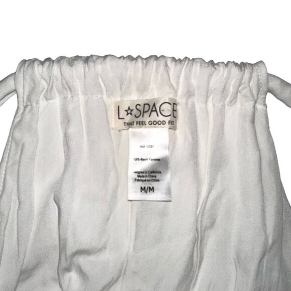 LSpace Kenzie Curved Hem Cover Up Midi Dress MEDIUM in Cream - Picture 5 of 9